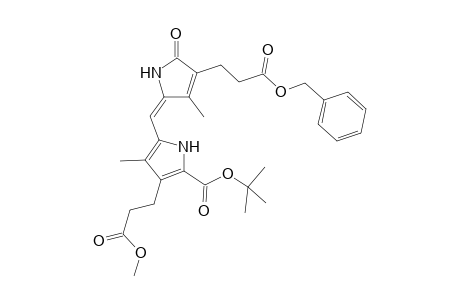 1H-Pyrrole-3-propanoic acid, 5-[[5-[(1,1-dimethylethoxy)carbonyl]-4-(3-methoxy-3-oxopropyl)-3-methyl-1H-pyrrol-2-yl]methylene]-2,5-dihydro-4-methyl-2-oxo-2-phenyl-, phenylmethyl ester