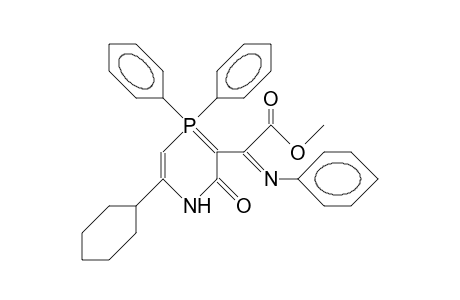 6-Cyclohexyl-3-(A-methoxycarbonyl-A-phenylimino- methyl)-2-oxo-4,4-diphenyl-1-aza-4.lambda.5-phosphinine