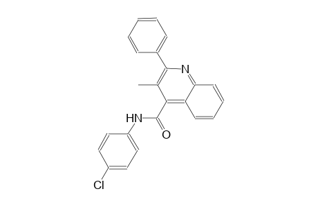 N-(4-chlorophenyl)-3-methyl-2-phenyl-4-quinolinecarboxamide
