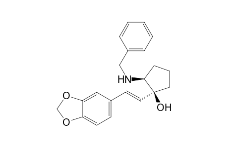(+-)-cis-2-(N-Benzylamino)-1-[(E)-2-(1,3-benzodioxol-5-yl)ethenyl]cyclopentanol