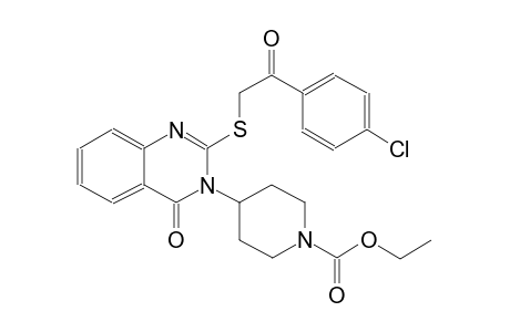1-piperidinecarboxylic acid, 4-(2-[[2-(4-chlorophenyl)-2-oxoethyl]thio]-4-oxo-3(4H)-quinazolinyl)-, ethyl ester