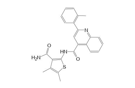 N-[3-(aminocarbonyl)-4,5-dimethyl-2-thienyl]-2-(2-methylphenyl)-4-quinolinecarboxamide