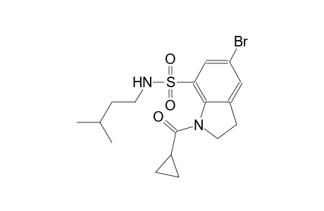 1H-indole-7-sulfonamide, 5-bromo-1-(cyclopropylcarbonyl)-2,3-dihydro-N-(3-methylbutyl)-