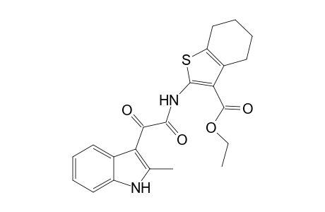 1-Benzothiophene-3-carboxylic acid, 4,5,6,7-tetrahydro-2-[[2-(2-methyl-1H-indol-3-yl)-1,2-dioxoethyl]amino]-, ethyl ester