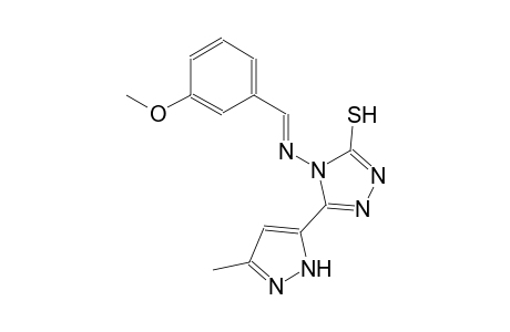 4-{[(E)-(3-methoxyphenyl)methylidene]amino}-5-(3-methyl-1H-pyrazol-5-yl)-4H-1,2,4-triazole-3-thiol