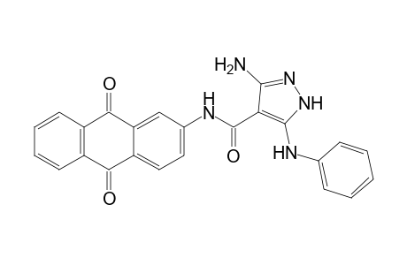3-Amino-5-phenylamino-1H-pyrazole-4-carboxylic acid (9,10-dioxo-9,10-dihydro-anthracen-2-yl)-amide