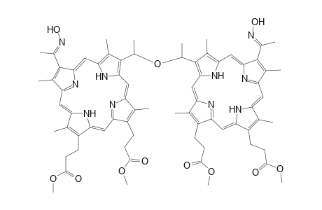 21H,23H-Porphine-2,18-dipropanoic acid, (oxydiethylidene)bis[[1-(hydroxyimino)ethyl]-3,17,?,?-tetramethyl-, dimethyl ester