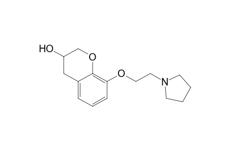 2H-1-Benzopyran-3-ol, 3,4-dihydro-8-[2-(1-pyrrolidinyl)ethoxy]-