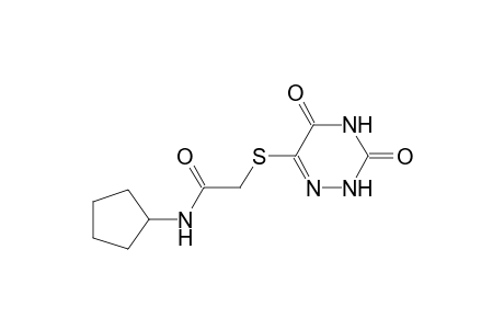 acetamide, N-cyclopentyl-2-[(2,3,4,5-tetrahydro-3,5-dioxo-1,2,4-triazin-6-yl)thio]-