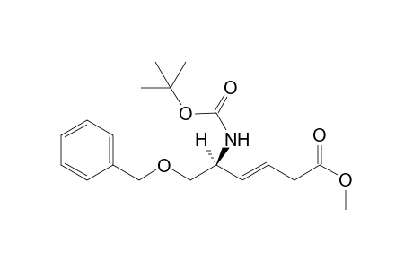 Methyl (E)-5-(benzyloxy)-5-[(tert-butoxycarbonyl)amino]-3-hexenoate