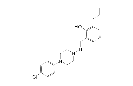 2-allyl-6-((E)-{[4-(4-chlorophenyl)-1-piperazinyl]imino}methyl)phenol