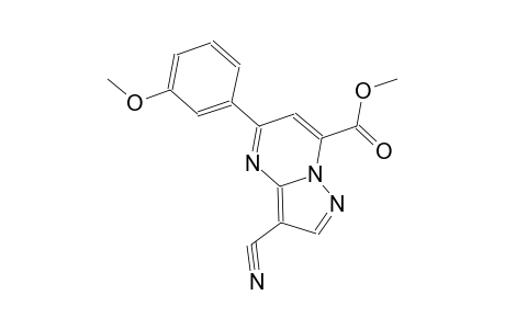 pyrazolo[1,5-a]pyrimidine-7-carboxylic acid, 3-cyano-5-(3-methoxyphenyl)-, methyl ester