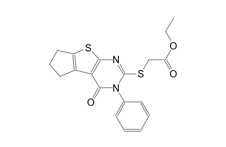 ethyl [(4-oxo-3-phenyl-3,5,6,7-tetrahydro-4H-cyclopenta[4,5]thieno[2,3-d]pyrimidin-2-yl)sulfanyl]acetate