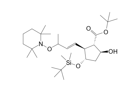 t-Butyl ( 8R*)-3-[(t-butyldimethylsilyl)oxy]-5-hydroxy-2-[3'-(2'',2'',6'',6''-tetramethylpiperidin-1''-yloxy)but-1'-en-1'-yl]cyclopentane-1-carboxylate