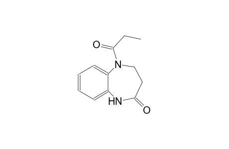 2H-1,5-benzodiazepin-2-one, 1,3,4,5-tetrahydro-5-(1-oxopropyl)-