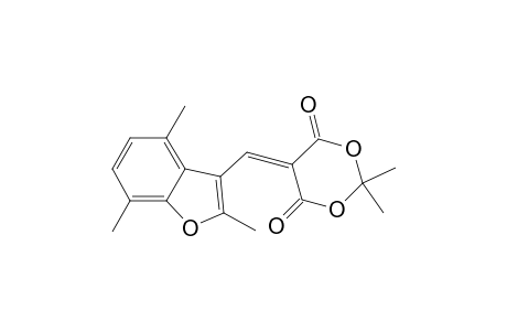 1,3-Dioxane-4,6-dione, 2,2-dimethyl-5-[(2,4,7-trimethyl-3-benzofuranyl)methylene]-
