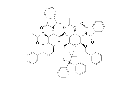#18;BENZYL-(3-O-ACETYL-4,6-O-BENZYLIDENE-2-DEOXY-2-PHTHALIMIDO-BETA-D-GLUCOPYRANOSYL)-(1->4)-3-O-ACETYL-6-O-(TERT.-BUTYLDIPHENYLSILYL)-2-DEOXY-2-PHTHALIMIDO-BE