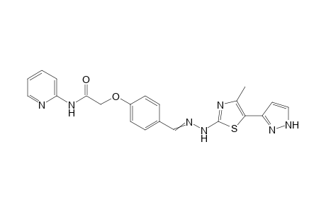 2-(4-((2-(4-methyl-5-(1H-pyrazol-3-yl) thiazol-2-yl)hydrazono)methyl)-phenoxy)-N-(pyridin-2-yl) acetamide