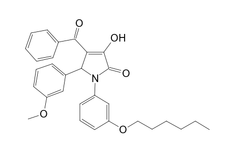4-Benzoyl-1-(3-hexyloxy-phenyl)-3-hydroxy-5-(3-methoxy-phenyl)-1,5-dihydro-pyrrol-2-one