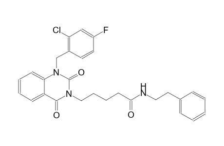 5-(1-(2-chloro-4-fluorobenzyl)-2,4-dioxo-1,4-dihydro-3(2H)-quinazolinyl)-N-(2-phenylethyl)pentanamide