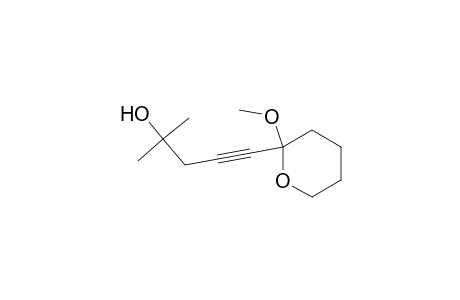 5-(2-Methoxy-2-oxanyl)-2-methyl-4-pentyn-2-ol
