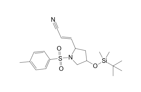 (E)-2-(2-Cyanoethenyl)-1-tosyl-4-(tert-butyldimethylsilyloxy)pyrrolidine
