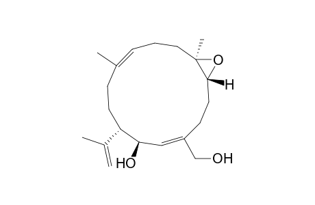 15-oxabicyclo[12.1.0]pentadec-4,10-diene-4-methanol, 6-hydroxy-10,14-dimethyl-7-(1-methylethenyl)-, (1R*,4E,6R*,7S*,10E,14R*)-(+-)-