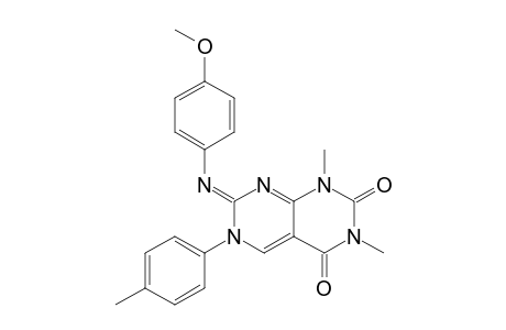 Pyrimido[4,5-d]pyrimidine-2,4(1H,3H)-dione, 6,7-dihydro-7-[(4-methoxyphenyl)imino]-1,3-dimethyl-6-(4-methylphenyl)-
