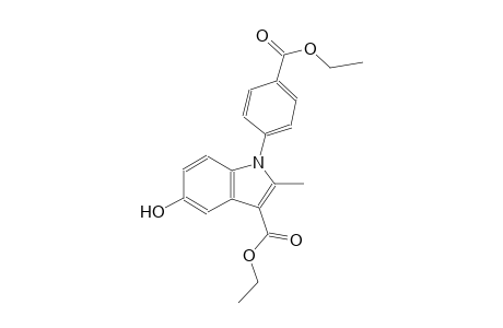 1H-indole-3-carboxylic acid, 1-[4-(ethoxycarbonyl)phenyl]-5-hydroxy-2-methyl-, ethyl ester