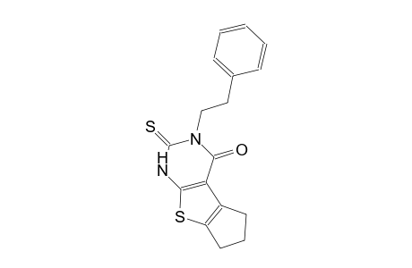 3-(2-phenylethyl)-2-thioxo-1,2,3,5,6,7-hexahydro-4H-cyclopenta[4,5]thieno[2,3-d]pyrimidin-4-one