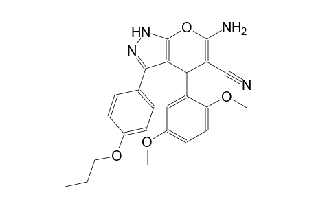 6-amino-4-(2,5-dimethoxyphenyl)-3-(4-propoxyphenyl)-1,4-dihydropyrano[2,3-c]pyrazole-5-carbonitrile