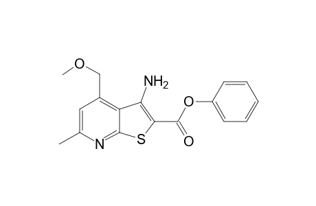 3-Amino-4-methoxymethyl-6-methyl-thieno[2,3-b]pyridine-2-carboxylic acid phenyl ester