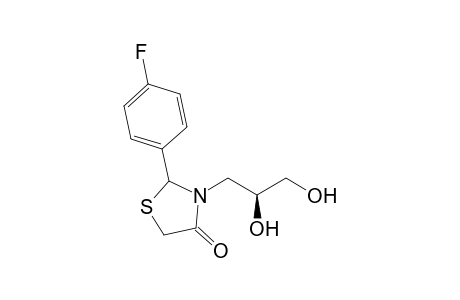 2-(p-Fluorophenyl)-3-(2',3'-dihydroxypropyl)thiazolidin-4-one