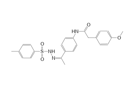 2-(4-methoxyphenyl)-N-(4-{(1Z)-N-[(4-methylphenyl)sulfonyl]ethanehydrazonoyl}phenyl)acetamide