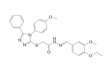 N'-[(E)-(4-ethoxy-3-methoxyphenyl)methylidene]-2-{[4-(4-methoxyphenyl)-5-phenyl-4H-1,2,4-triazol-3-yl]sulfanyl}acetohydrazide