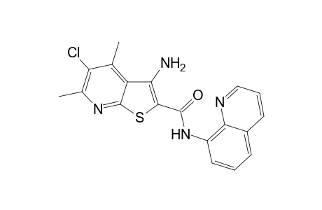 3-Amino-5-chloro-4,6-dimethyl-N-(8-quinolinyl)-2-thieno[2,3-b]pyridinecarboxamide