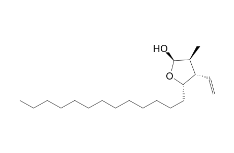 2-Furanol, 4-ethenyltetrahydro-3-methyl-5-tridecyl-, [2R-(2.alpha.,3.beta.,4.alpha.,5.alpha.)]-