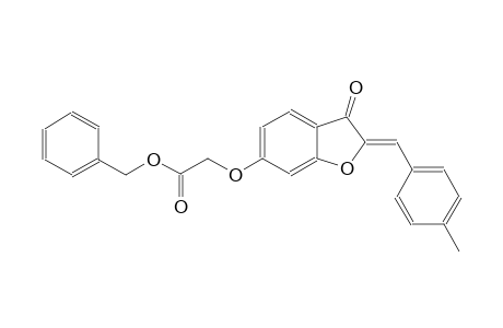 acetic acid, [[(2Z)-2,3-dihydro-2-[(4-methylphenyl)methylene]-3-oxobenzofuranyl]oxy]-, phenylmethyl ester