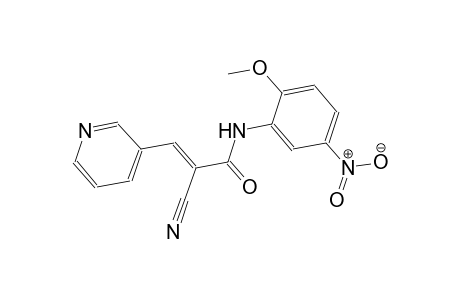 (2E)-2-cyano-N-(2-methoxy-5-nitrophenyl)-3-(3-pyridinyl)-2-propenamide