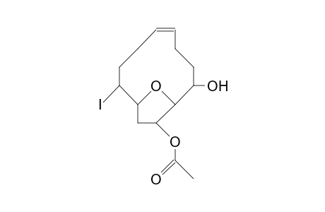 3-Acetoxy-2,5-(1-hydroxy-8-iodo-4-octano)-tetrahydro-furan