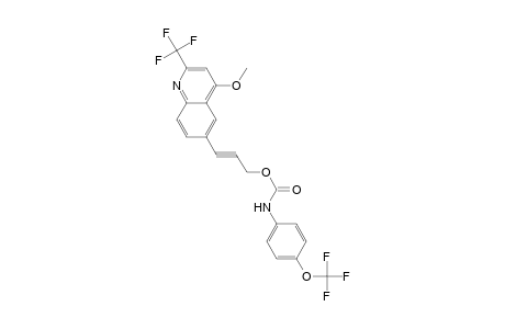 3-[4-methoxy-2-(trifluoromethyl)-6-quinolyl]prop-2-ynyl N-[4-(trifluoromethoxy)phenyl]carbamate