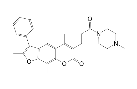 7H-furo[3,2-g][1]benzopyran-7-one, 2,5,9-trimethyl-6-[3-(4-methyl-1-piperazinyl)-3-oxopropyl]-3-phenyl-
