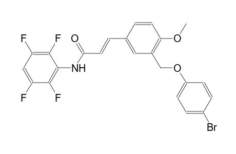 (2E)-3-{3-[(4-bromophenoxy)methyl]-4-methoxyphenyl}-N-(2,3,5,6-tetrafluorophenyl)-2-propenamide