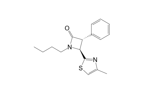 trans-1-Butyl-4-(4-methylthiazol-2-yl)-3-phenylazetidin-2-one