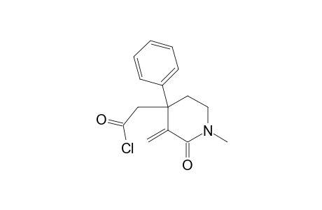 4-Piperidineacetyl chloride, 1-methyl-3-methylene-2-oxo-4-phenyl-