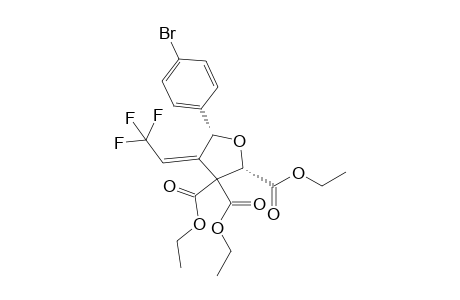 cis-Triethyl 5-(4-bromophenyl)-4-(2,2,2-trifluoroethylidene)tetrahydrofuran-2,3,3-tricarboxylate
