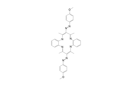 7,16-BIS-(4-METHOXYPHENYLAZO)-6,8,15,17-TETRAMETHYLDIBENZO-[B,I]-[1,4,8,11]-TETRAAZACYCLOTETRADECINE