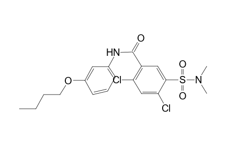 N-(3-butoxyphenyl)-2,4-bis(chloranyl)-5-(dimethylsulfamoyl)benzamide