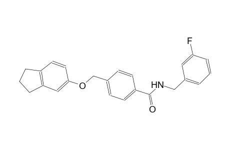 4-[(2,3-dihydro-1H-inden-5-yloxy)methyl]-N-(3-fluorobenzyl)benzamide