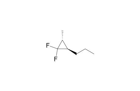 Cyclopropane, 1,1-difluoro-2-methyl-3-propyl-, trans-(.+-.)-